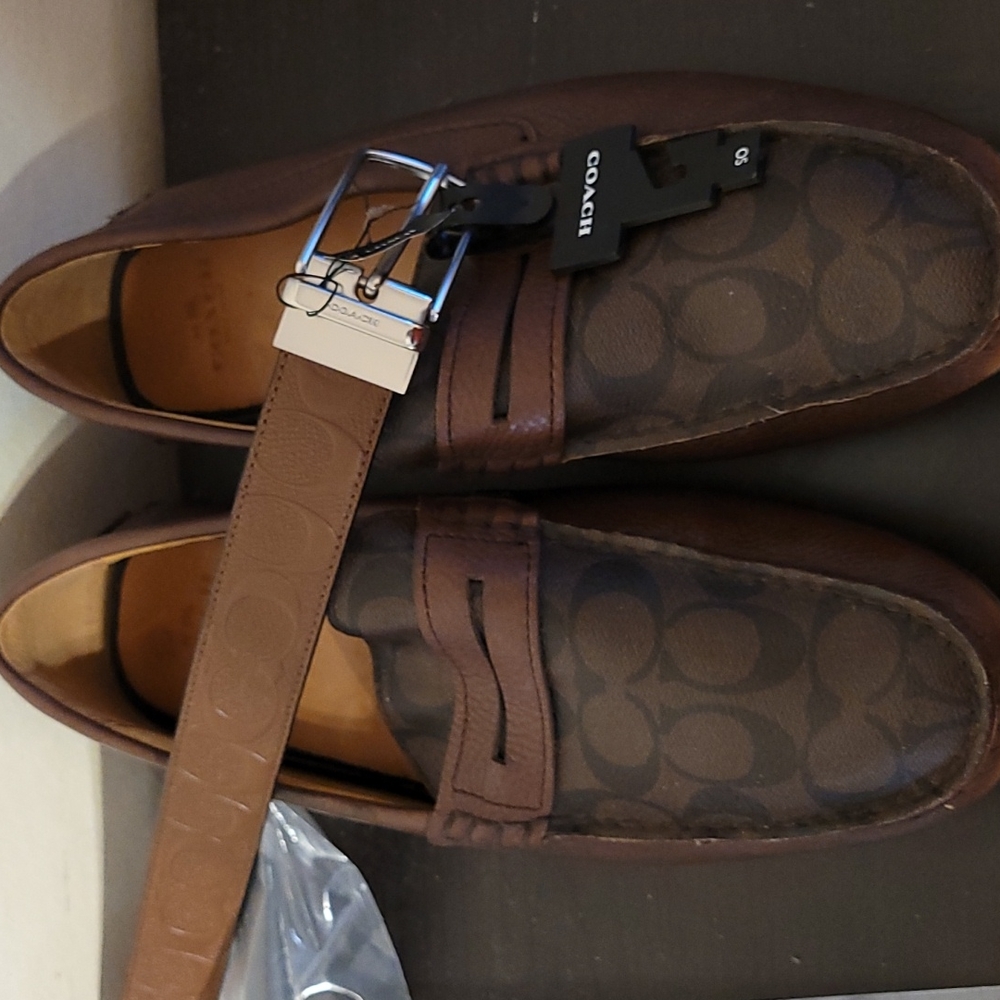 Coach shoes and belt
